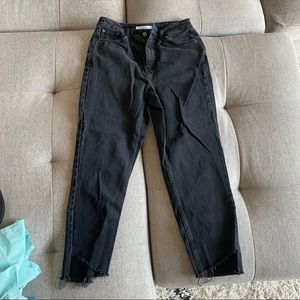 Top Shop Black Mom Ankle Jeans - High Waisted